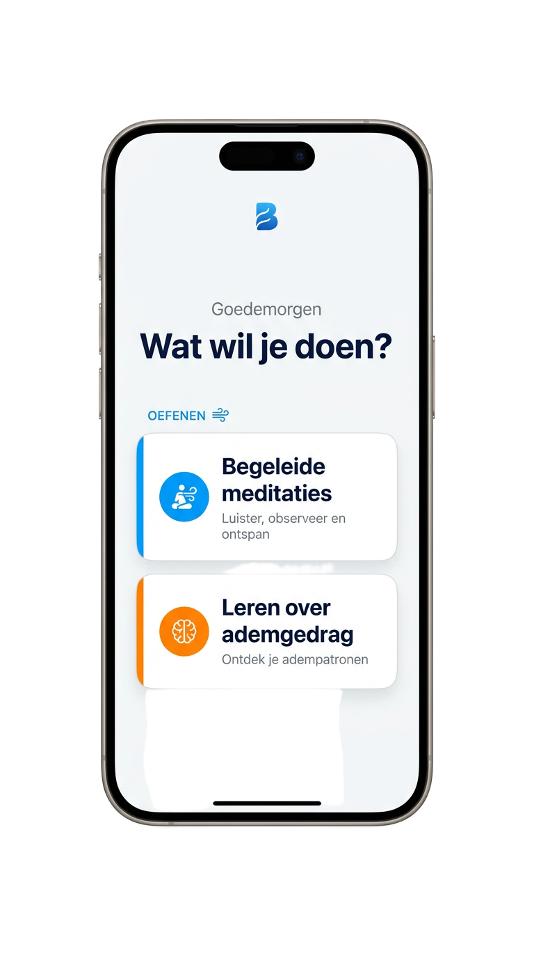 Breathletes app op telefoon